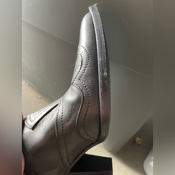 FREDA SALVADORE Reba Western Mule Calf Black Leather Heeled Mules - Picture 16 of 16